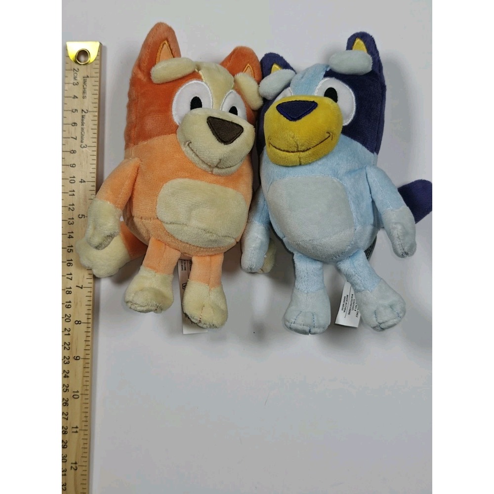 Bluey and Bingo 8" Plush Stuffed‎ Animal Dog Disney Jr Lot of 2 Dogs Stuffies